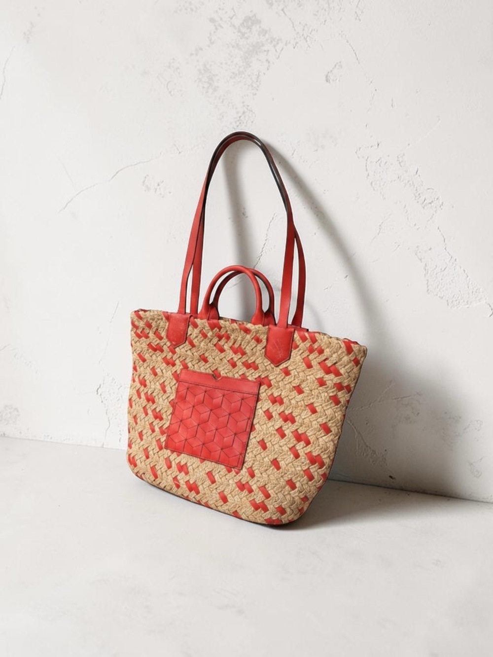 American Vintage Woven Straw Tote Bag